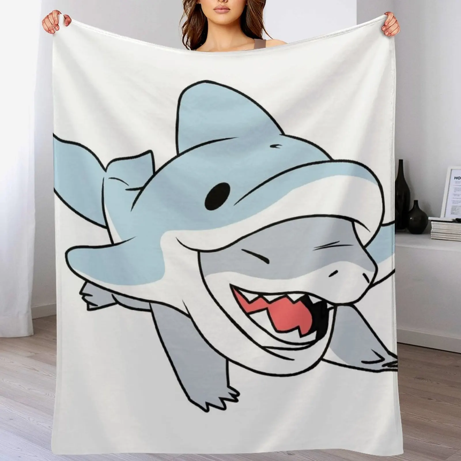 

Jeff The Landshark Throw Blanket Men's Soft Warm Throw Blanket for Couch