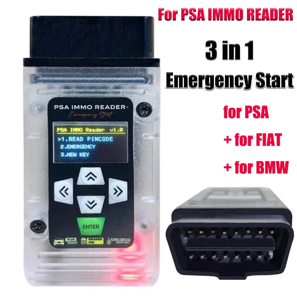 For PSA Immo Reader Emergency Start 3in1 Key Programming Tool for FIAT Bypass for BMW Code Key Simulator OBD2 Diagnostic Tools