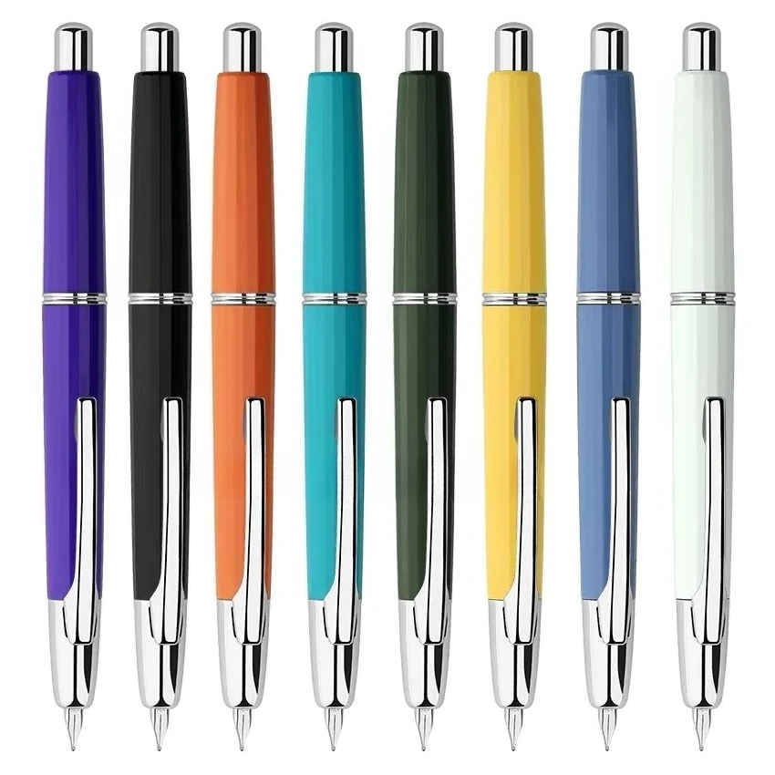 

MAJOHN A2 Press Retractable Resin Fountain Pen EF Nib Converter Ink Pen School Writing Gift Lighter Than A1