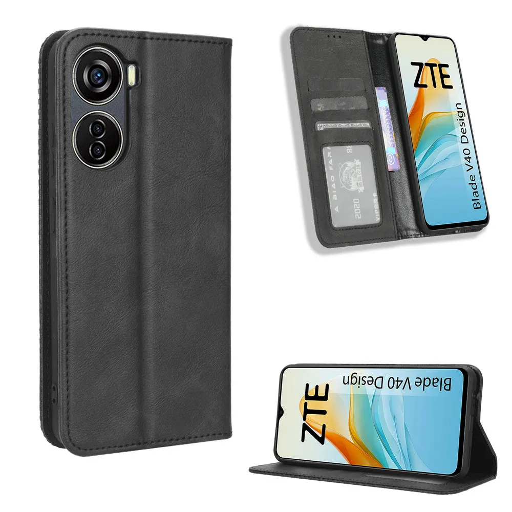 For ZTE Blade V41 Vita Case Luxury Flip PU Leather Wallet Magnetic Adsorption Case For ZTE V41Vita Phone Bags