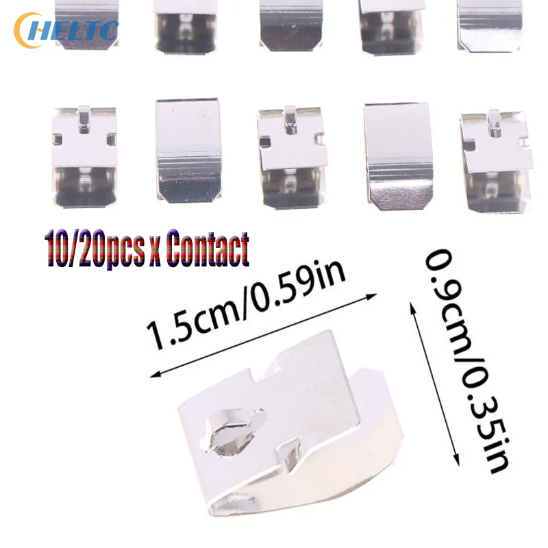 

10/20PCS Leaf Spring Battery Contact Battery Clip Metal Stamping 18650 A AA CR2 9V 18650, A, AA, CR2, CR123A Case