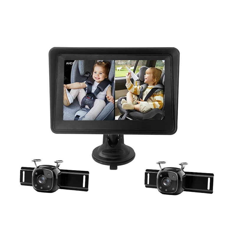 Best Quality Pet Baby Monitoring Camera Surveillance Car Camera 5 Inch Baby Monitor Dual Cameras