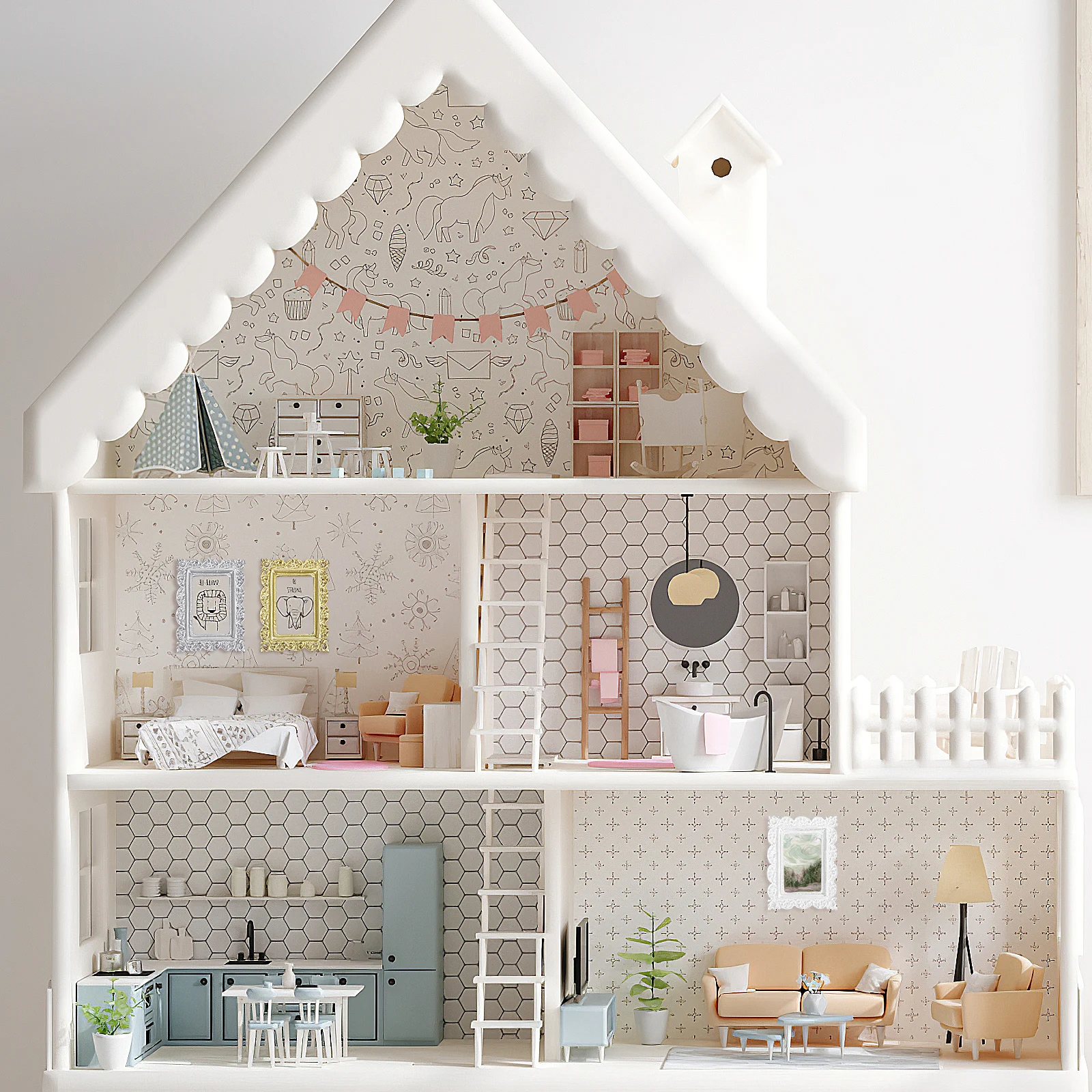 

6Pcs Miniature Vintage Photo Frames Resin Craft Decor Phone Case DIY Small Picture Frame Props Mini Resin Photo Frame