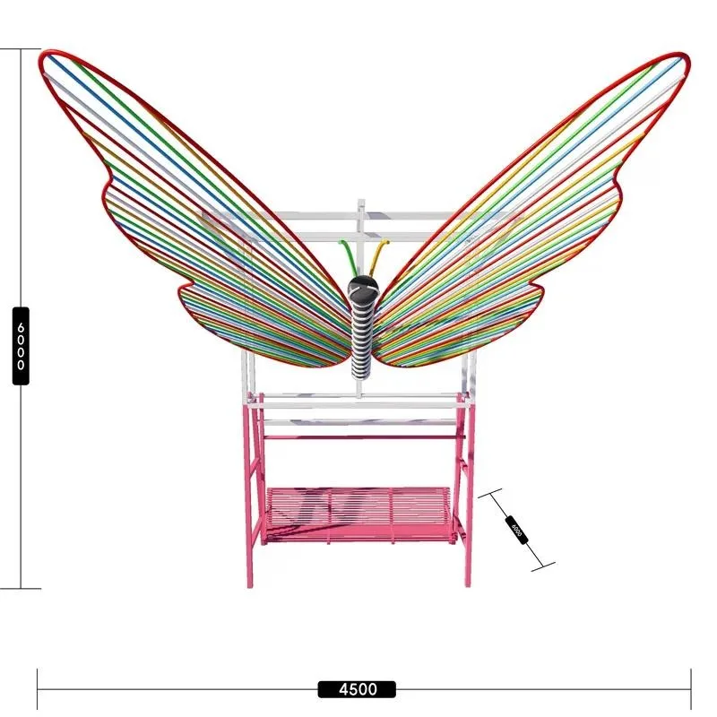 Butterfly Swing Chair 500kg Load Bearing Fiberglass Steel Frame Indoor Outdoor Hanging Seat Popular Play Equipment for Garden