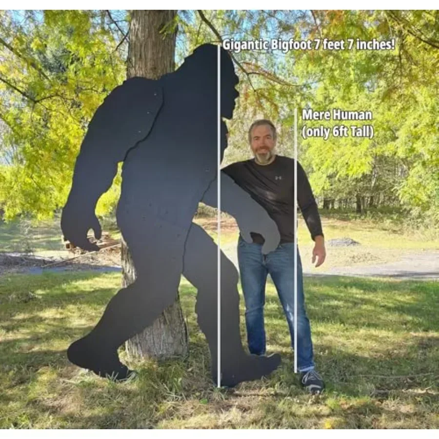 7 Foot 7 Inch Tall Bigfoot Outdoor Display, All-Weather Resin, Brown, UV-Resistant and Weatherproof for Year-Round Use