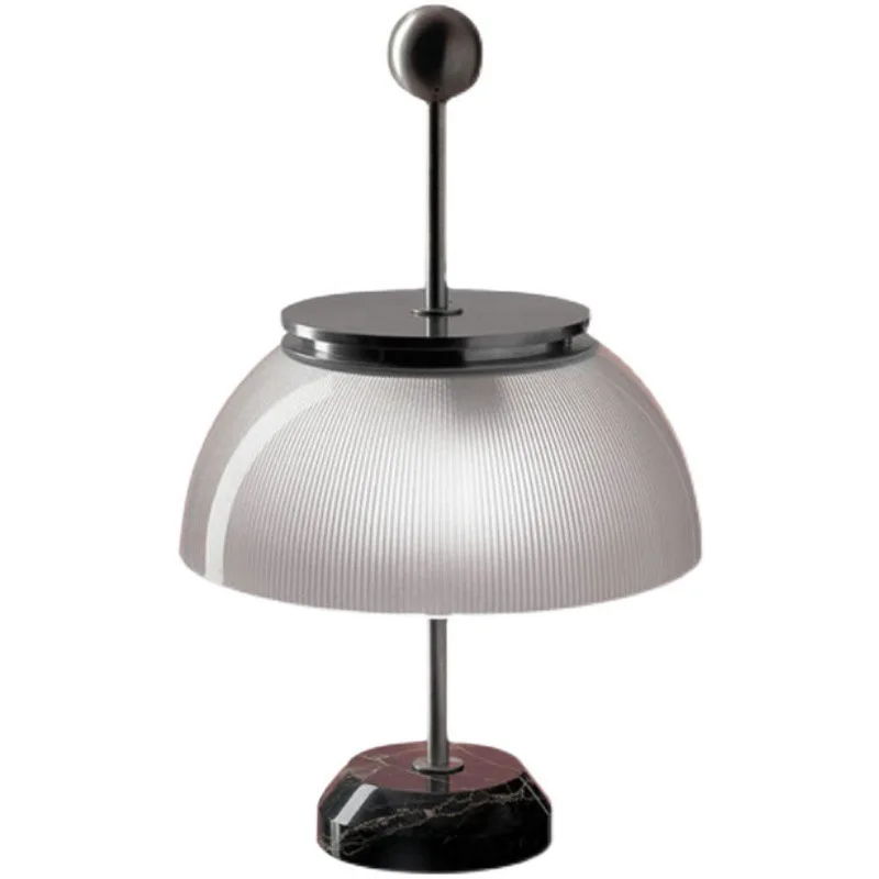 

Designer Italian marble light luxury American industrial style bedroom B & B hotel study living room glass table lamp