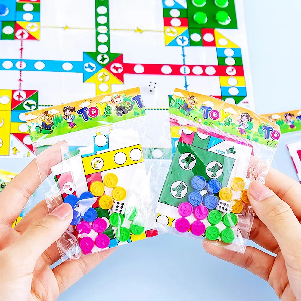 20 Pcs Fun Folding Flying Chess Tabletop Game Kids Birthday Party Baby Shower Gift Kindergarten Prize Pinata Gift Bag Filler Toy