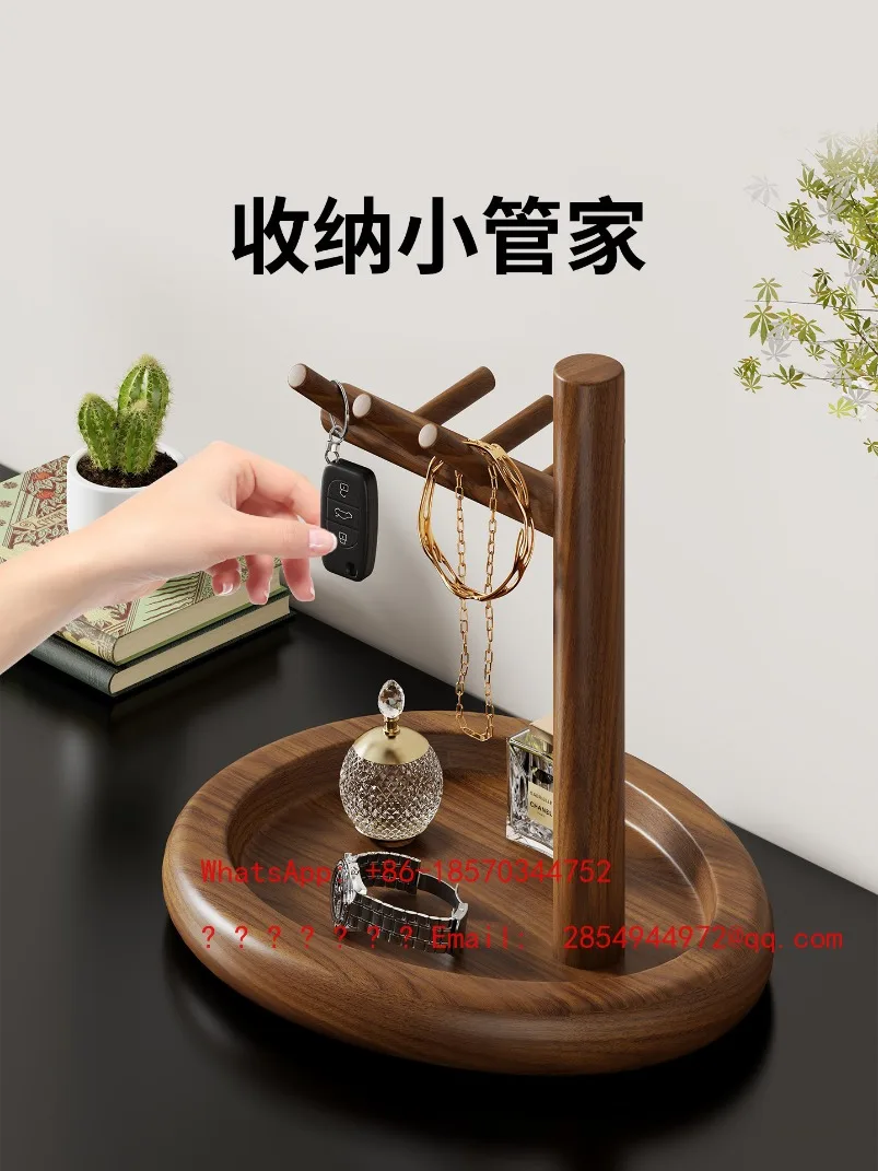 Door Solid Wood Key Rack, Household Entrance Jewelry, Watch Decorative Hanger