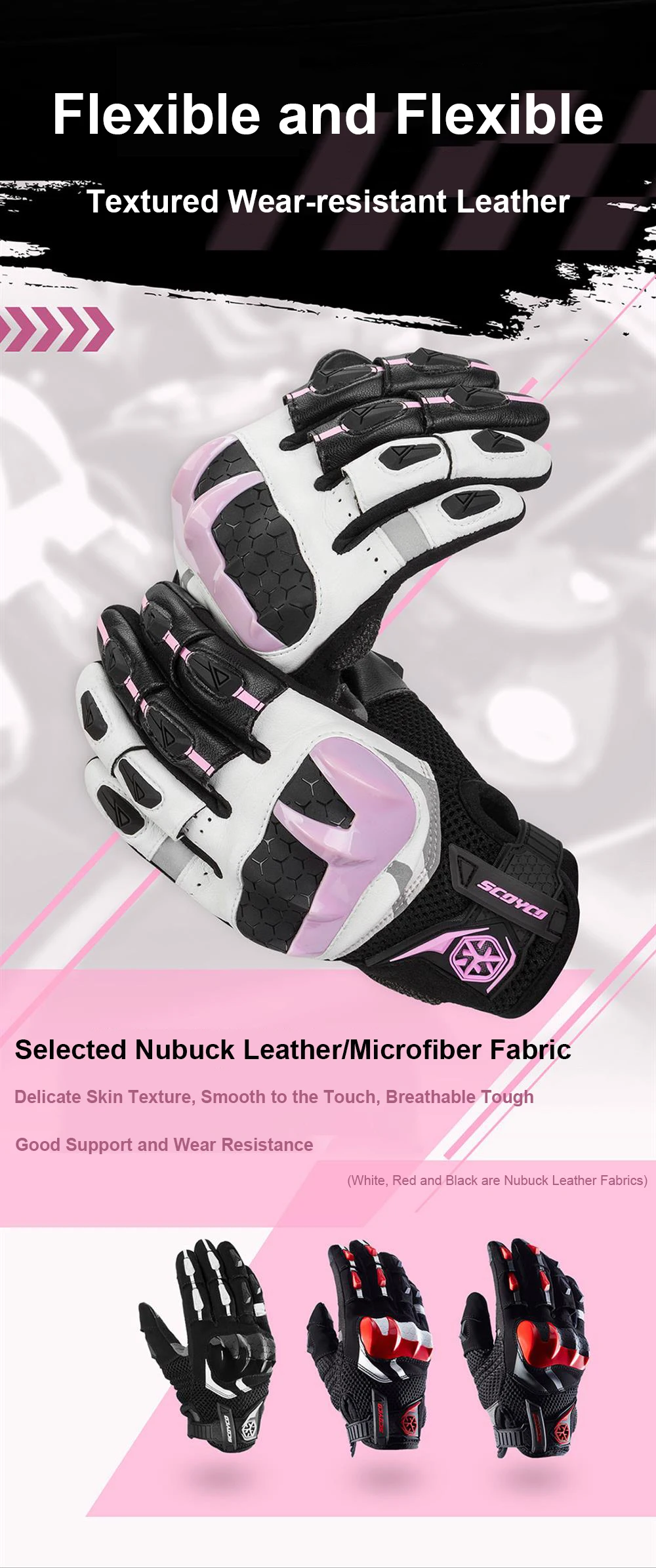SCOYCO Motorrad Handschuhe Männer Frauen Sommer Atmungsaktive Anti-herbst Luva Motocross Reiten Handschuhe Wasserdichte Moto Touchscreen Guantes – Detail 4