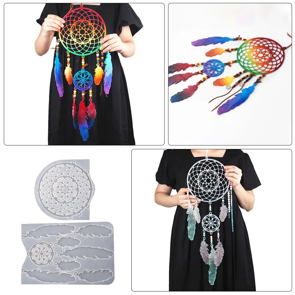 1 مجموعة 1 مجموعة حلم الماسك قالب الراتنج صب صينية الايبوكسي سيليكون لتقوم بها بنفسك أداة لتعليق الحائط ديكور صنع المجوهرات عدة الحرفية