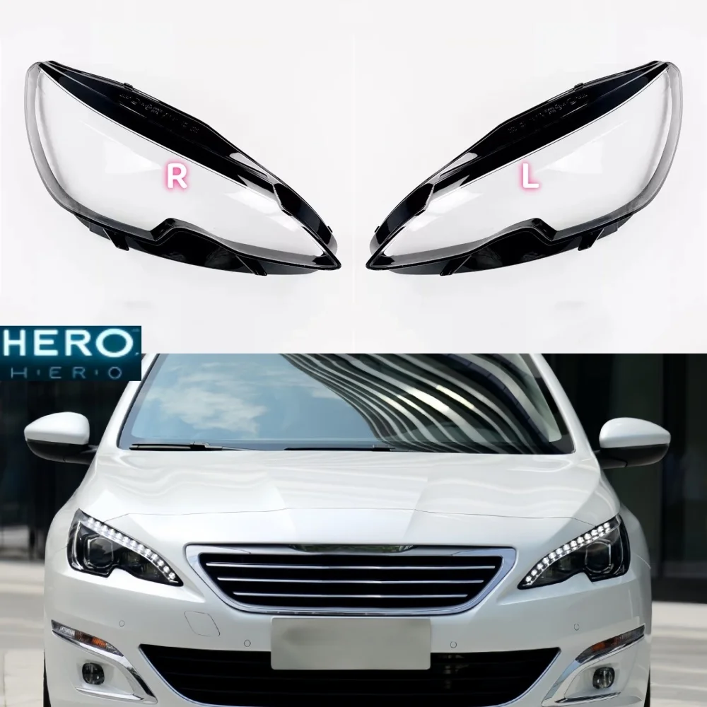 

Сменная линза автомобильной фары, стеклянная крышка, корпус фары, Peugeot 408 2014 2015 2016 2017 2018, High End