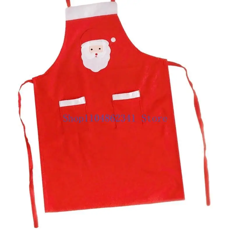 

5asd Santa Apron Cooking Aprons Women Man Apron Christmas Apron Waitress Apron Kitchen Apron with 2 Pockets