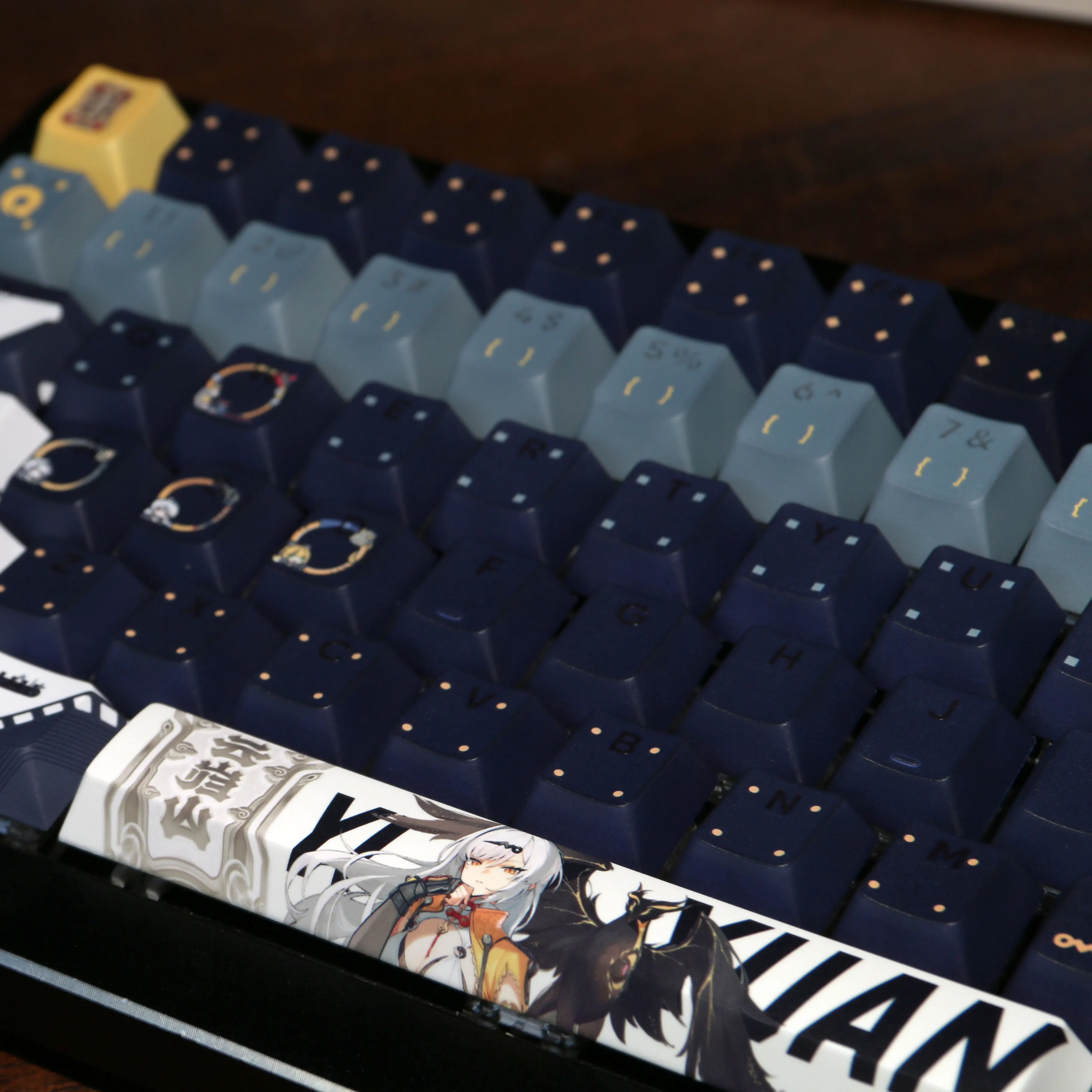 120 Keys Anime ZZZ Yixuan Keycaps Game PBT Key Cap Dye-Sub Backlit Keycaps Cartoon Key Caps for ANSI 61 68 87 104 108 Keyboard