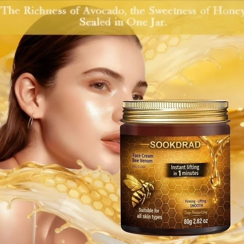 

Bee Venom Face Cream, Instant 1-Min Lifting, Deep Moisturizing, All Skin Types, 60g Daily Care Essential