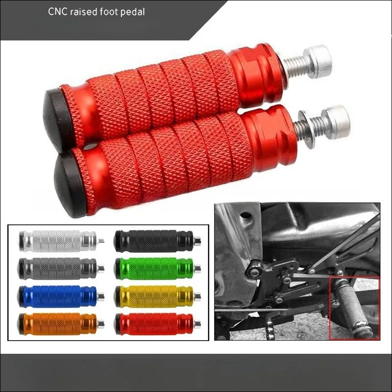 

CNC Machined Raised Footpegs Small Foot Peg Levers Mini Cylindrical Pedals for Large-Displacement Sport Motorcycles