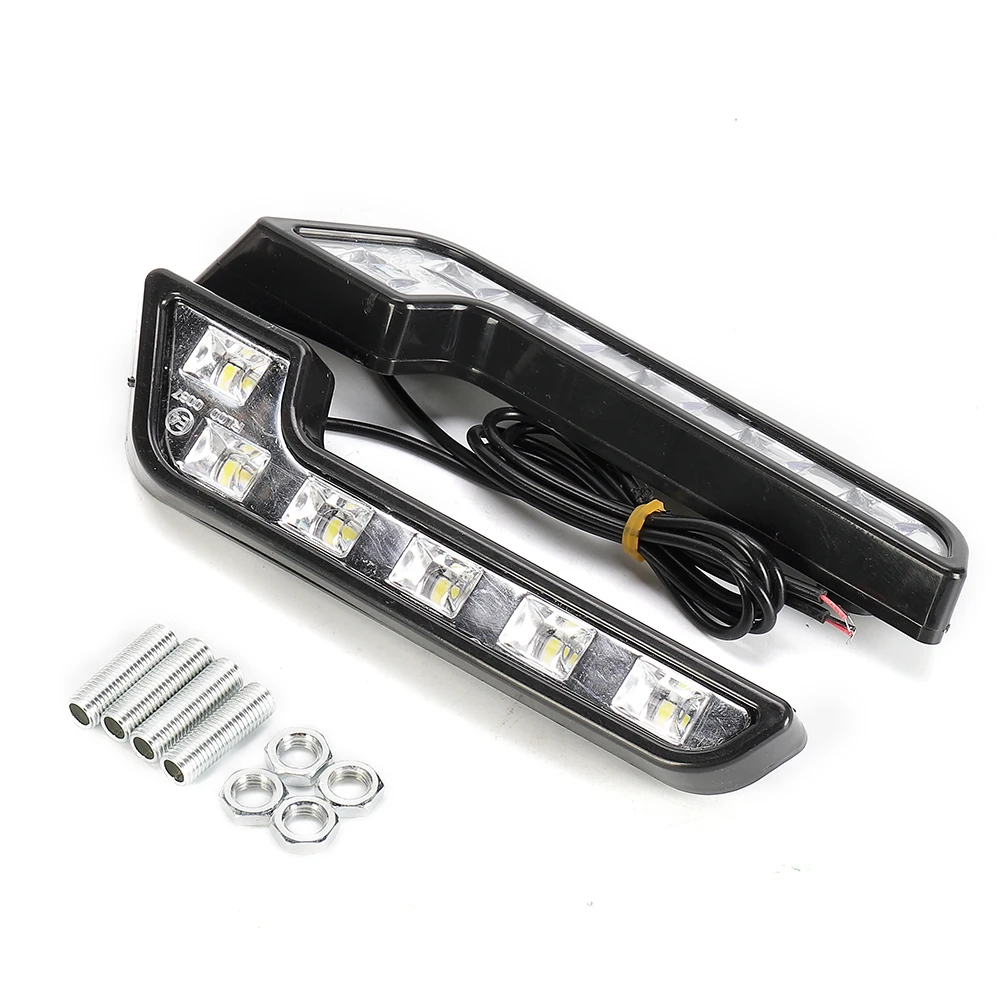 5600K Fog lights 6LED L Shaped Organic plastics Super 100 LM Accessory Car Driving Fog Light Lamp Waterproof White