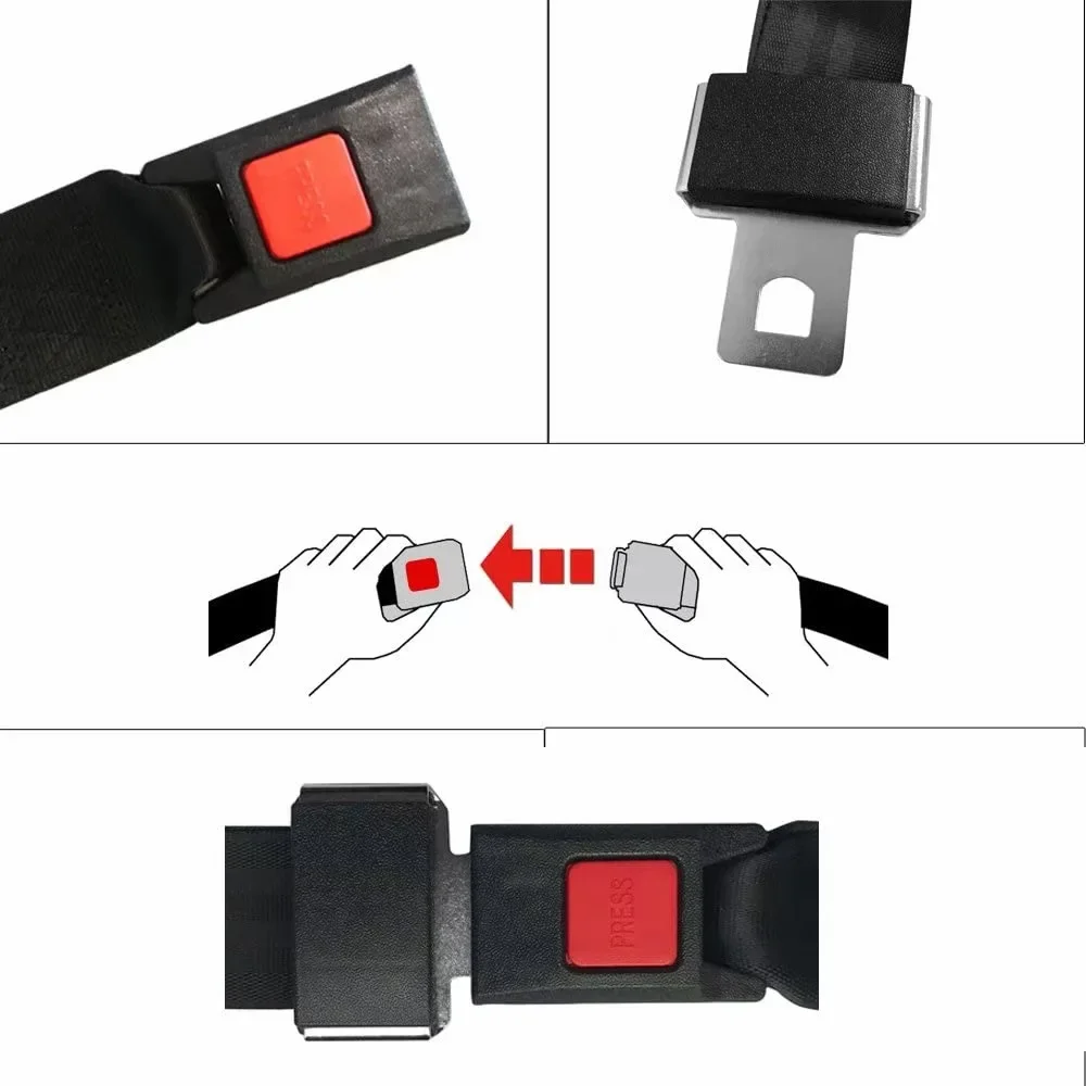 Universal Adjustable Car Truck Seat Belt Lap Two Point Safety Security Belts for Vehicle