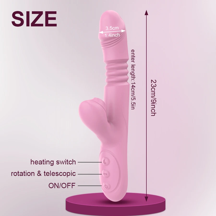 Heating Sex Toy Dildo Vibrator for Women Clitoral Sucking Stimulation G-spot Rotation Telescopic Massage Female Pleasure