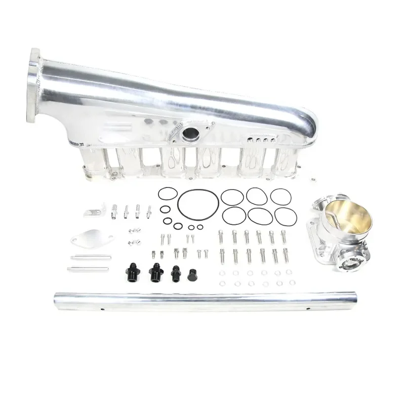 【2026 Hot Selling】 Aluminum Billet Intake Manifold for 2JZ for GE Includes Throttle Body and Fuel Rail New Condition