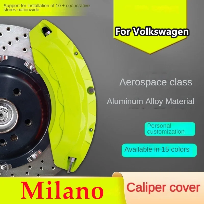 For Volkswagen VW Milano Car Brake Caliper Cover Front Rear 3D Aluminum Metal Kit