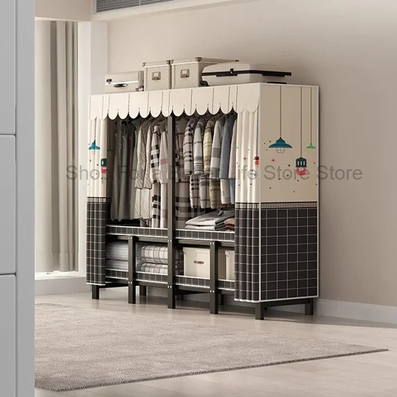 

Space Saving Standing Wardrobes Clothes Bedroom Display Storage Wardrobes Hangers Rack Armoires De Vetement Salon Furniture