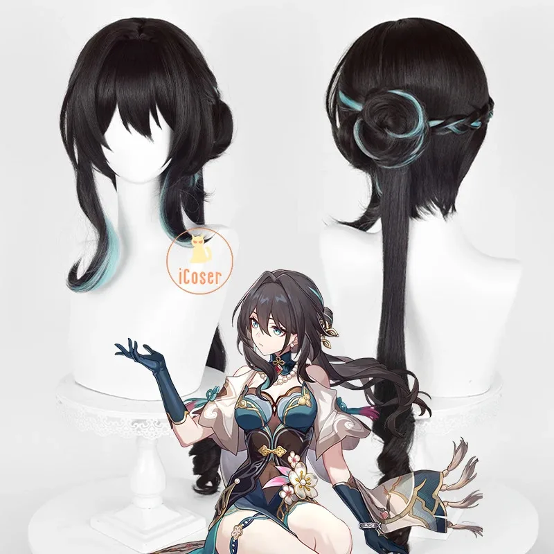 Ruan Mei Cosplay Costume Dress Wig Honkai Star Rail Uniform Earrings Headwear Scholar Genius Society Halloween Party for Women