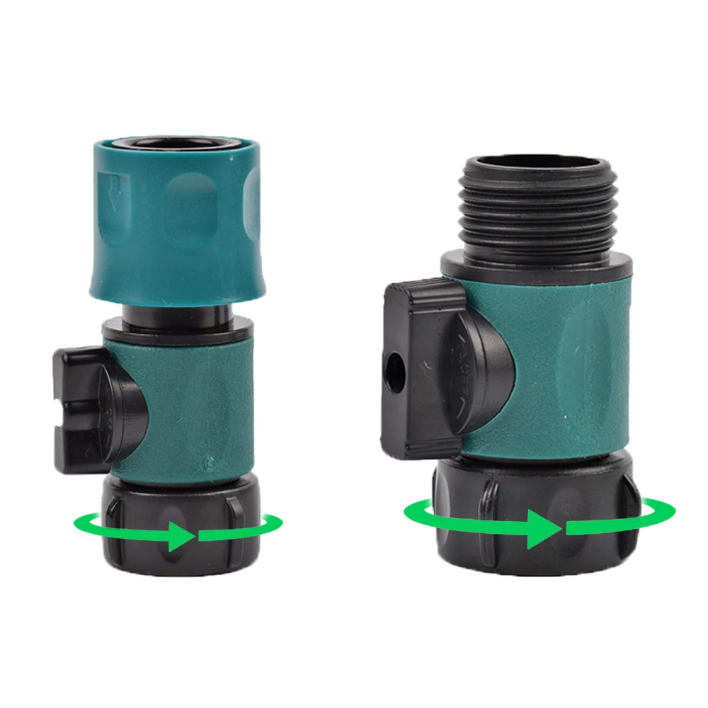 1/2\'\' 3/4\'\' 1\'\' Tap Hose Quick Connecter Valve Nipple OD16mm 20mm 32mm Garden Hose Waterstop Fittings Watering Gun Adapter