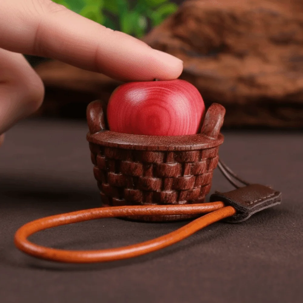 Bag Pendant Miniature Cat Paw Clicker Handmade Wooden Fidget Key Ring Durable Kitten Wood Carving Charm Daily Carry