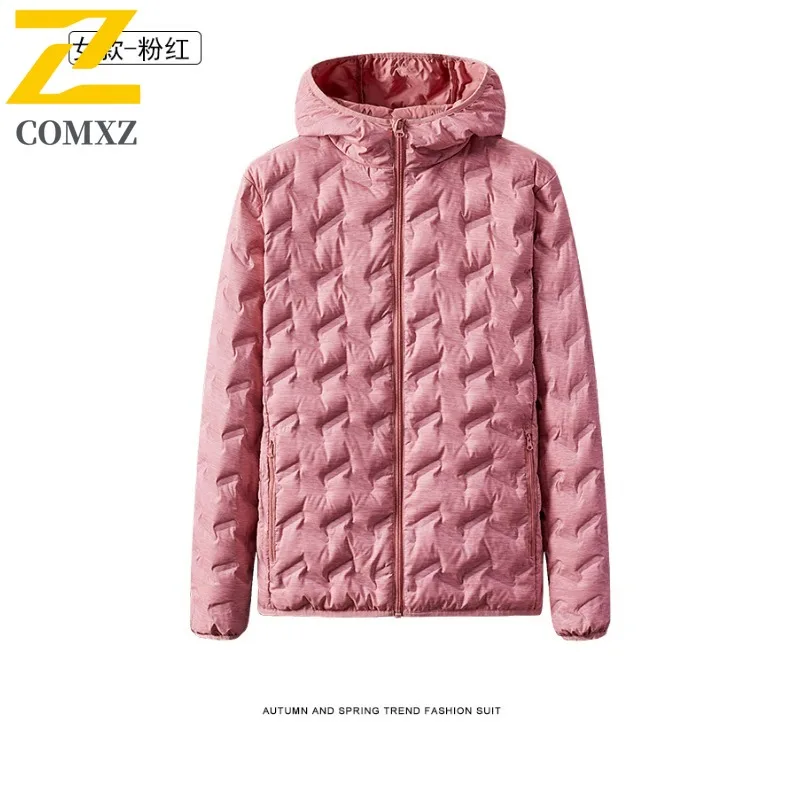 COMXZ 2025 Winter White Duck Down Lightweight Thermal Functional Couple Down Jacket Waterproof Windproof outdoor windbreaker