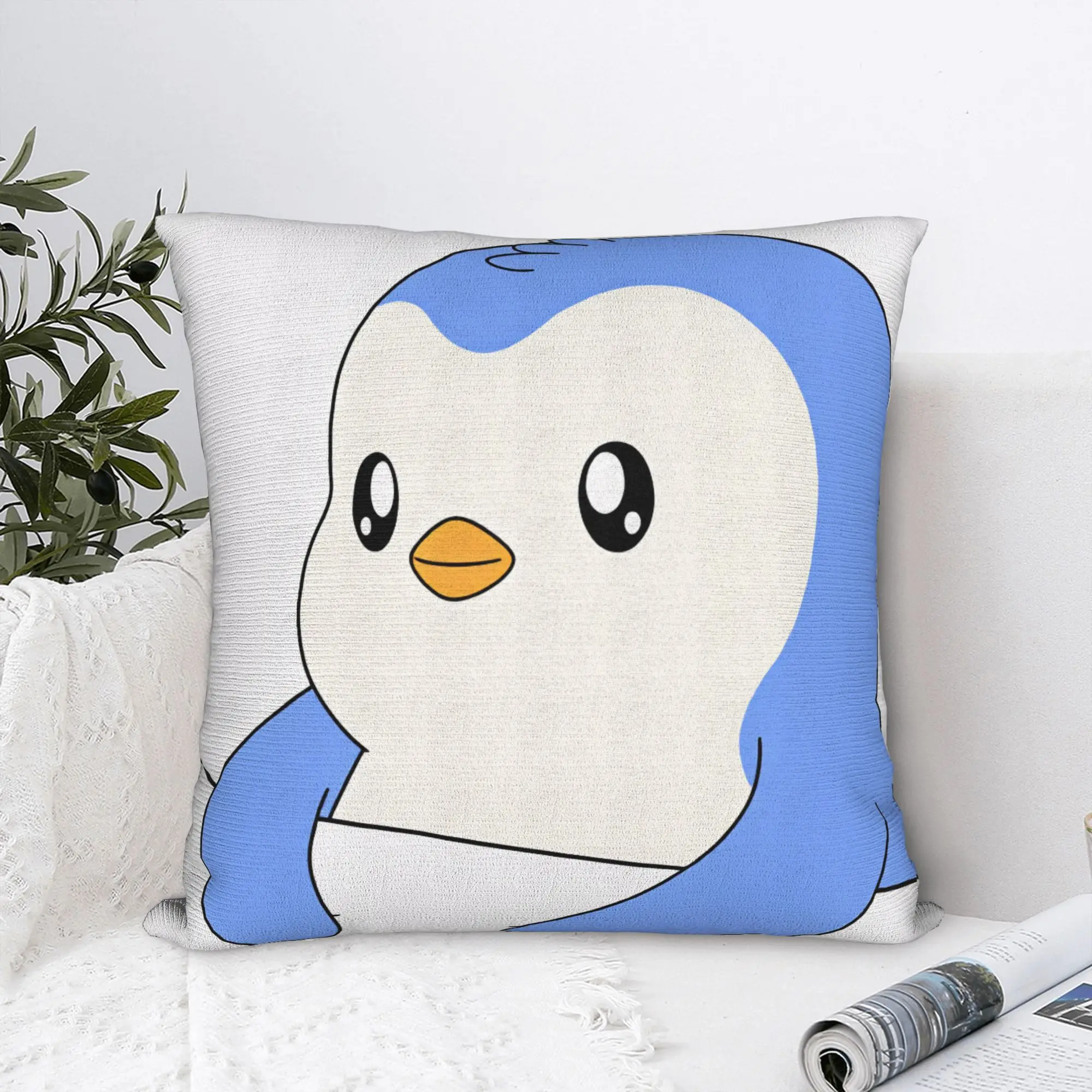 Cute Pudgy Penguin  Pillow Case  Custom Pillow Cover Cute Funny Pillowcases For Chair Sofa Home Decor