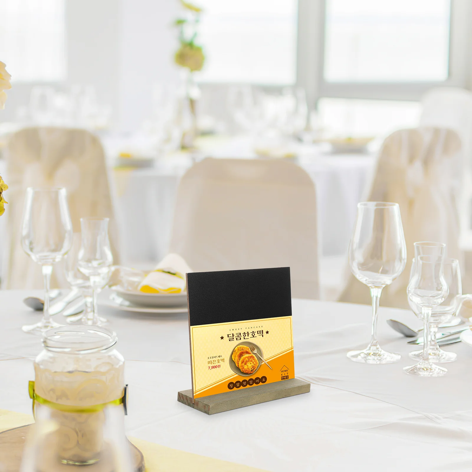 

10Pcs Wooden Chalkboard Signs Double Sided Tabletop Mini Chalkboards with Stand for Weddings Parties Buffet Food Labels Banquet