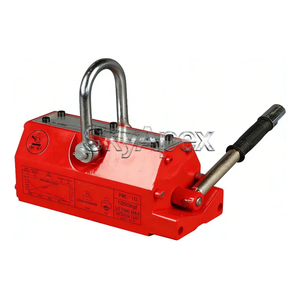 3 Ton Heavy Duty Cast Iron Lifting Magnet New Permanent Magnetic Lifter Crane 3-Year Warranty Ergonomic Handle Food Shop Use