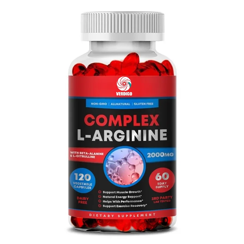 L-Arginine Supplement Helps Build Muscle& Supports Blood Flow,Circulation, Nutrient Delivery-Heart Health- Exercise Performance