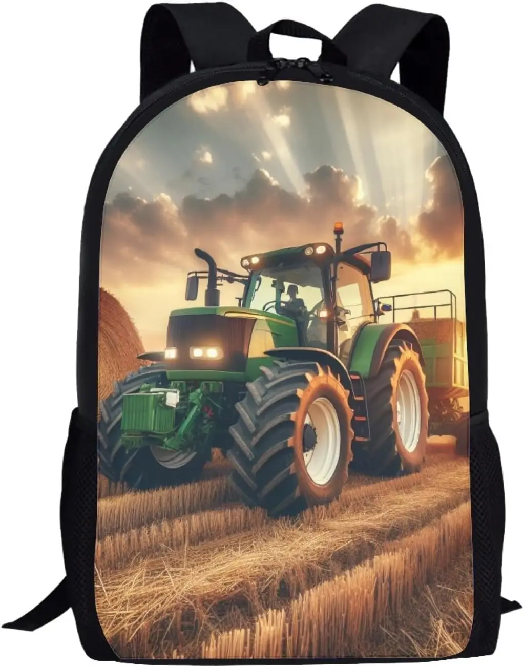 

Tractor School Backpack Lightweight Laptop Backpacks Large Capacity 1 Main Compartment Outdoor Bookbag for Kids Boys Girls