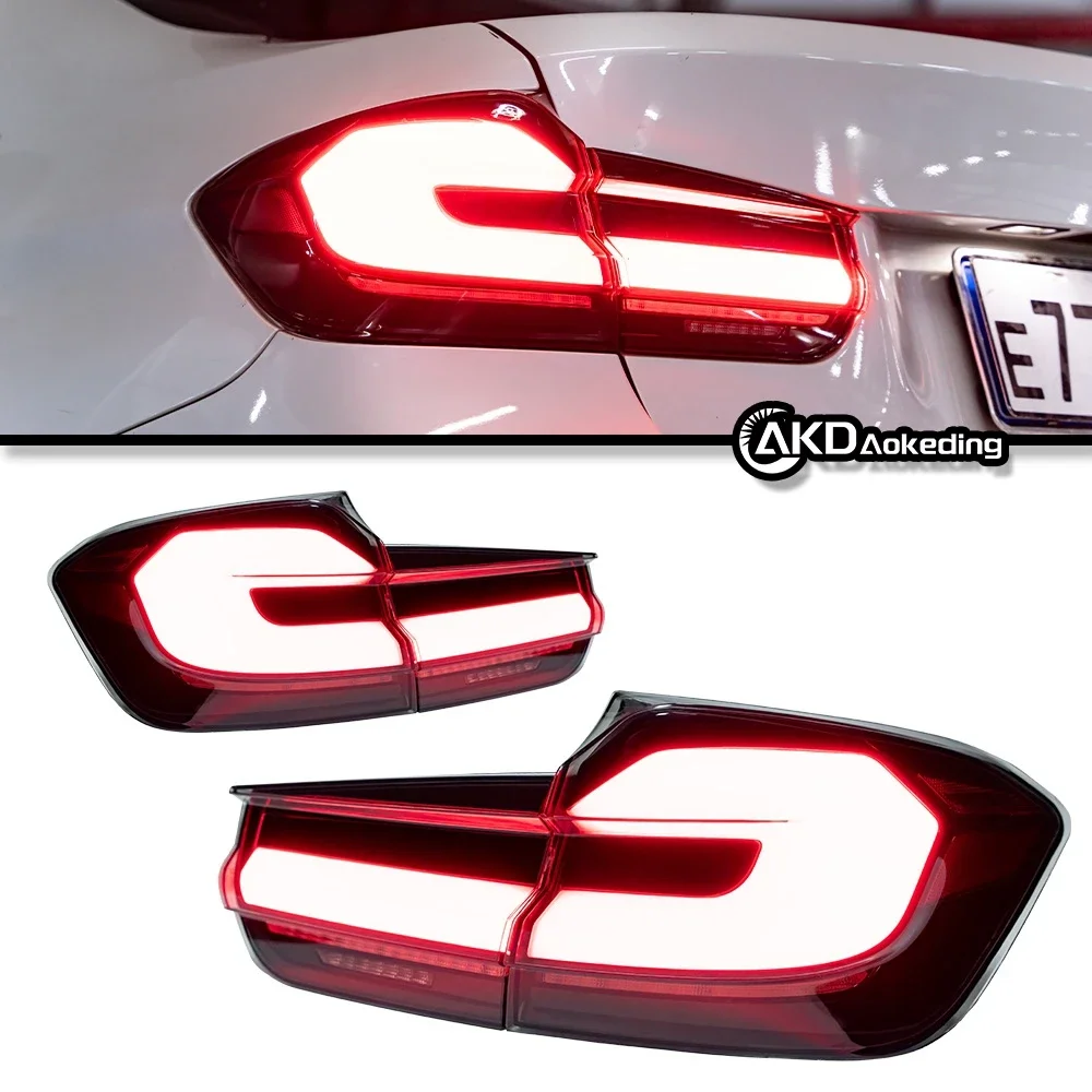 

For BMW 3 Series F35 F30 tail light assembly to 5 Series 3D tail light LED running water steering brake light