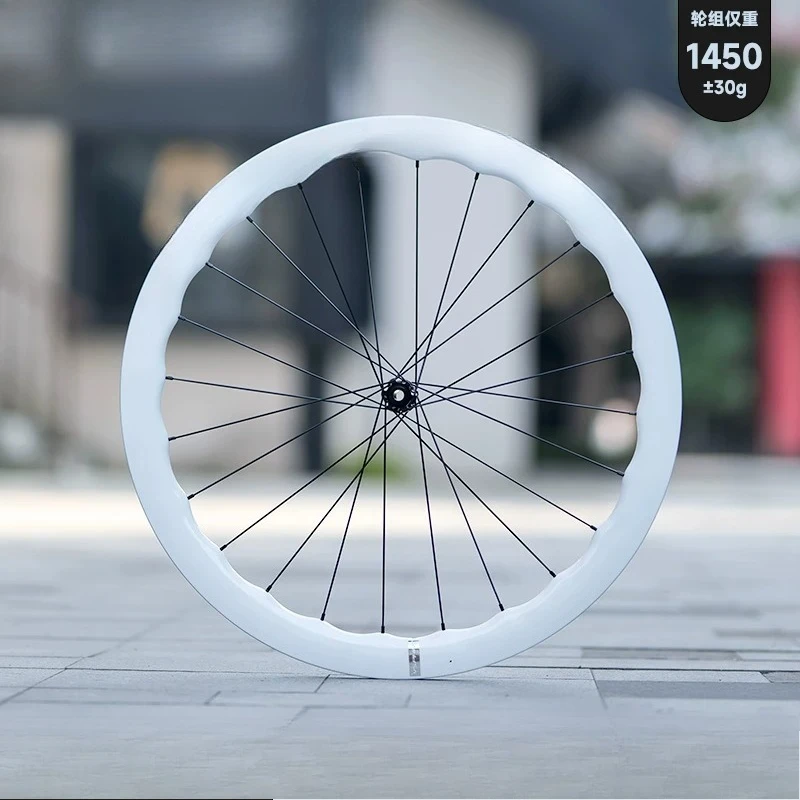 Carbon brazing wheel set Highway carbon knife Wave ring Disc brake wheel hub Riding carbon wheel set