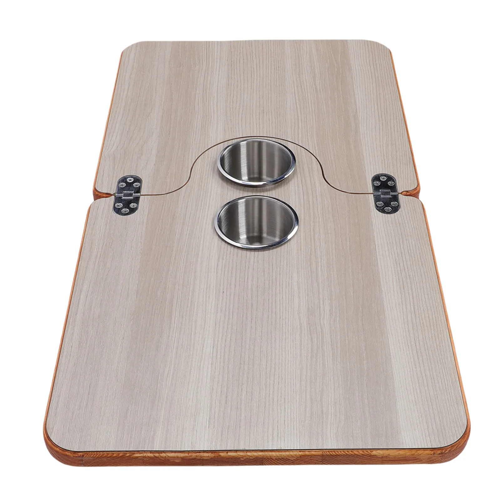 

Столешница для автодома 29.53x15.35 дюймов, складная, из массива дерева, с 2 подстаканниками из нержавеющей стали, для прицепов, автодомов, яхт, лодок