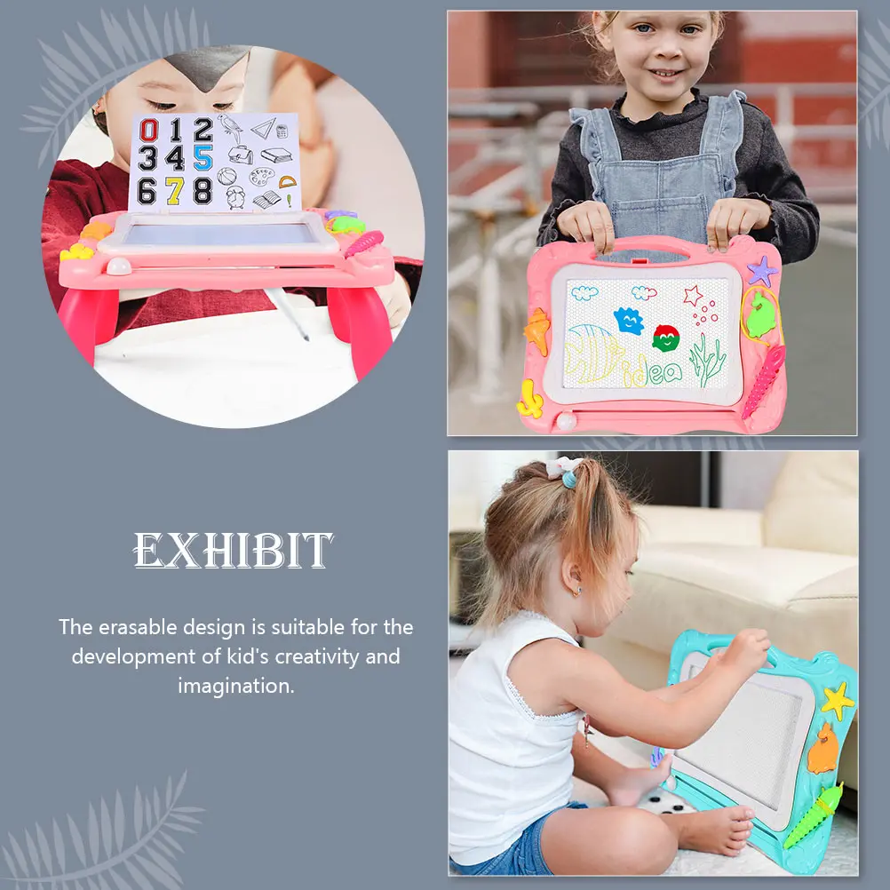 

2pcs Magnetic Drawing Boards Premium Plastic Writing Tables Smooth Edges Erasable Kids Educational Skill Development Playthings