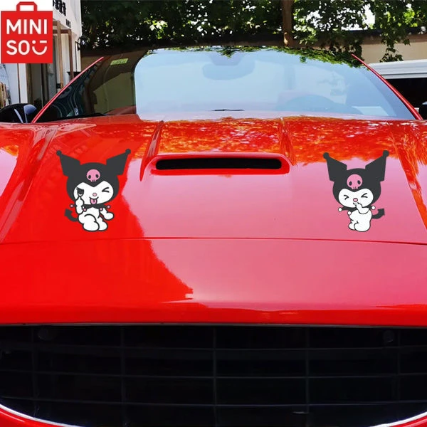 

MINISO Sanrio Kuromi Car Scratch Cover Modified Stickers Cartoon Cute Car Door Hood Fuel Tank Car Exterior Decoration Stickers