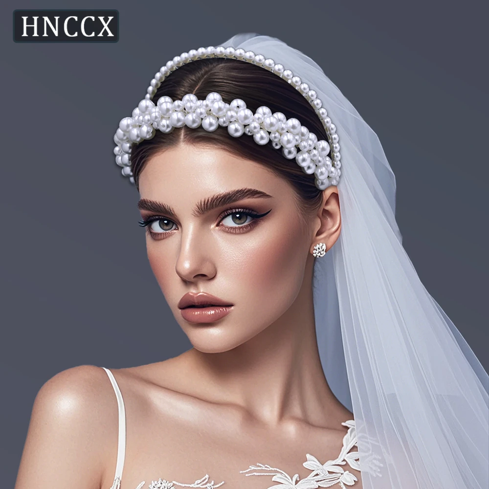 

YouLaPan Elegant Princess Pearl Hair Bracelet Handmade Exquisite Bridal Wedding Ladies Banquet Ball Hair Accessories HP622