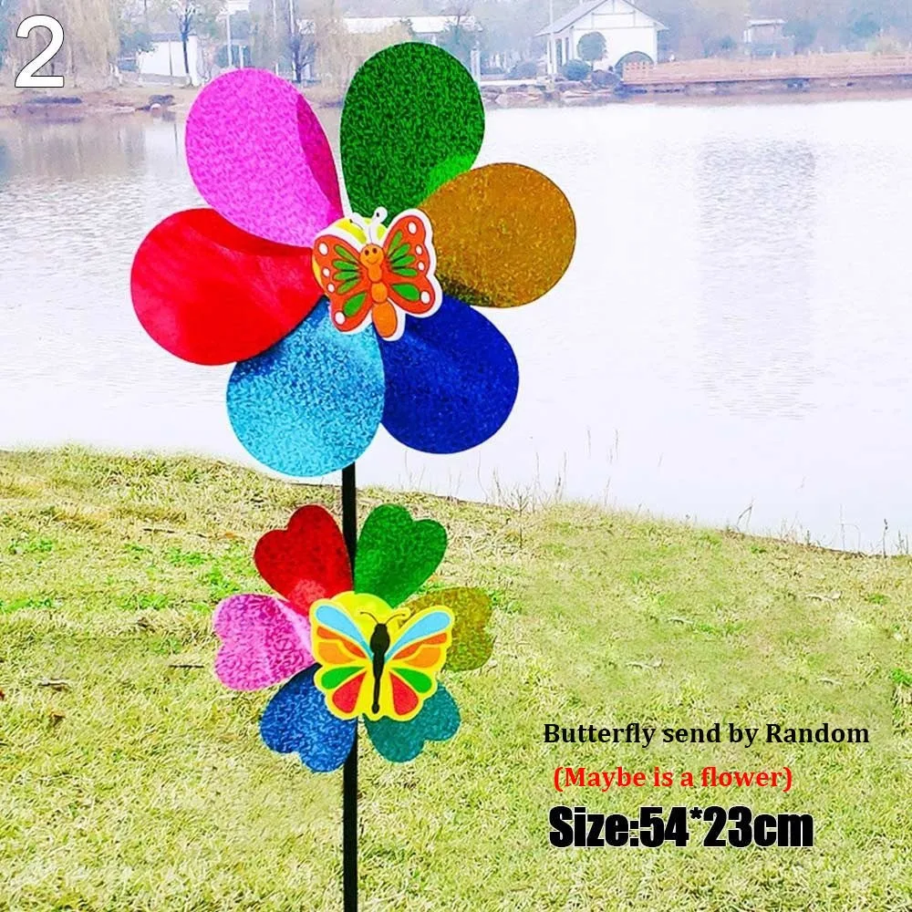 

New Cartoon Children DIY Wind Spinners Colorful Sunflower Windmills Layout Pinwheels Plastic Wind Spinners