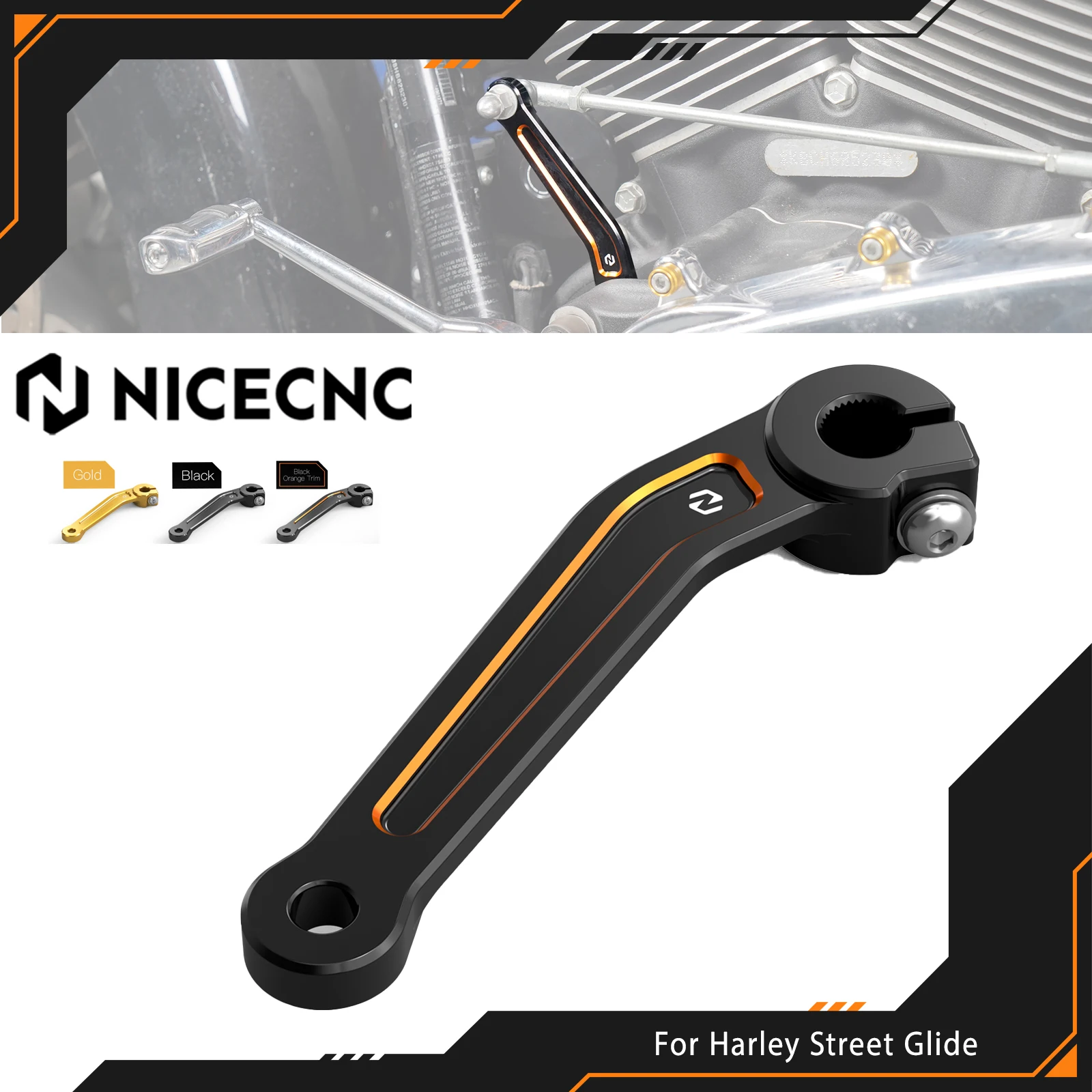 

For Harley Road King FLHR 2017-2022 Electra Glide Police FLHTP 2017-2024 Road Glide Limited FLTRK 20-24 Inner Shift Shifter Arm