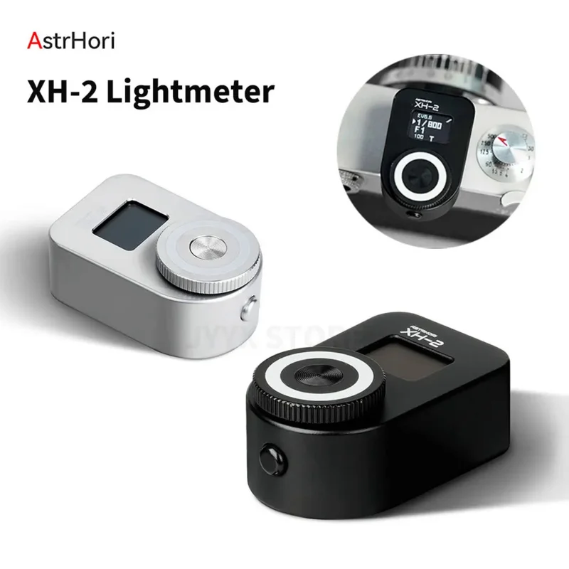 

Astrhori XH-2 Copper Camera Light meter with Cold Shoe OLED Display Screen 40 Shutter Speed for Camera Photography Accessories