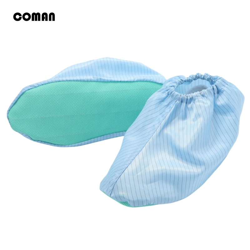 

Dustproof anti-static shoes cover PVC anti slip breathable shoe covers Electronic industry clean room washable soft foot covers