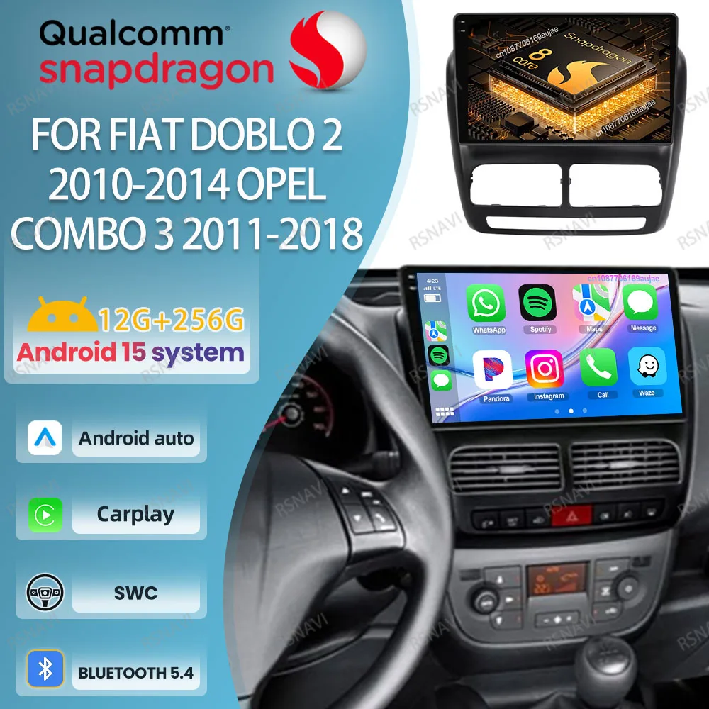 Android 15 Car Radio For Fiat Doblo 2 2010-2014 Opel Combo 3 2011-2018 Daf Opel Astra K Avensis T25 Benz Evil Truck Parts Aveo