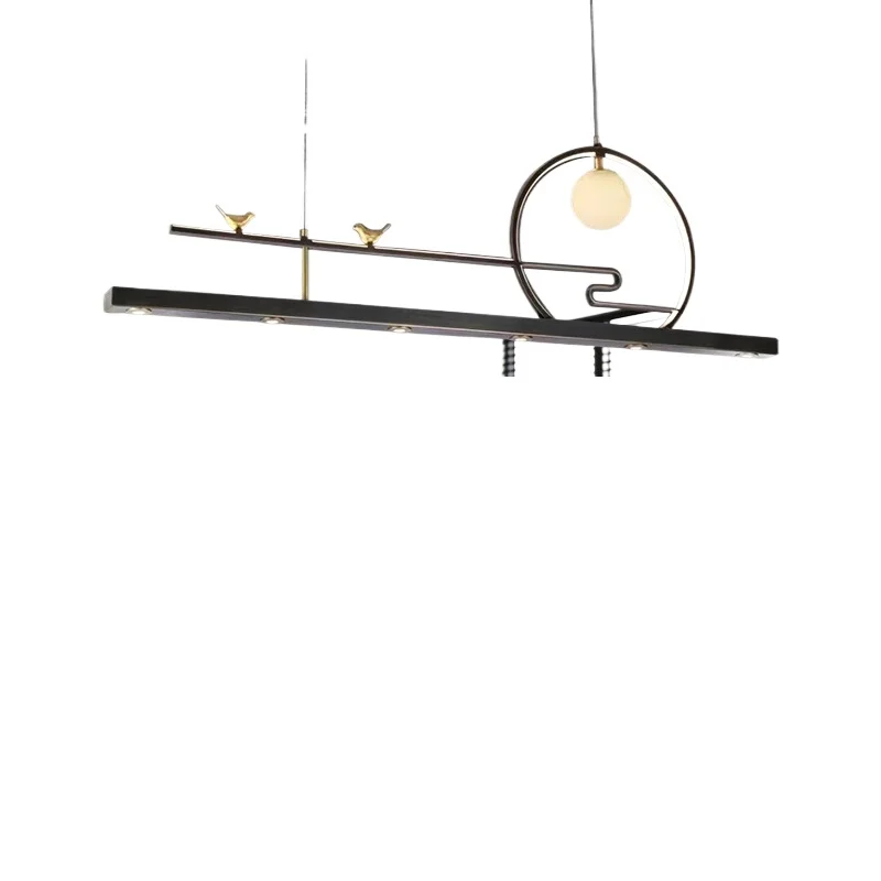 

New Chinese style all copper restaurant chandelier modern Chinese style creative study tea room marble lamp