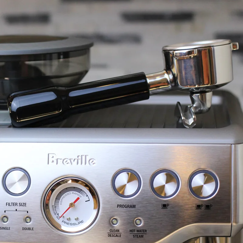 Portafiltro per caffè in acciaio inossidabile con filtro a doppio beccuccio da 54 mm con cestello da 2 tazze per macchina da caffè Breville Sage