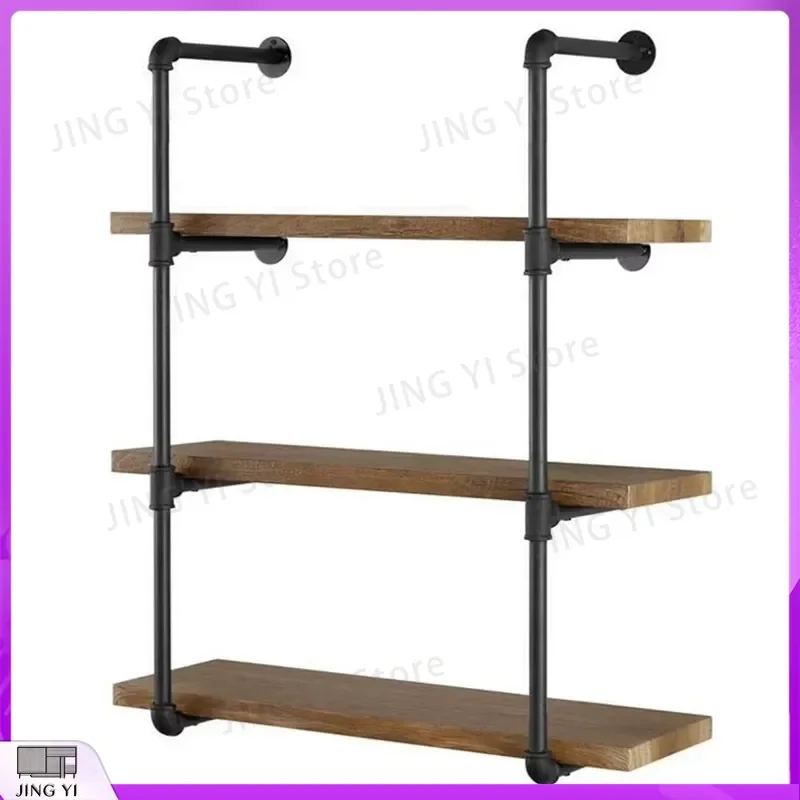 24 Inch Industrial Style Floating Bookshelf Ledge Wall Mounted Storage Shelf for Living Room Garage Jewelry Books Tools