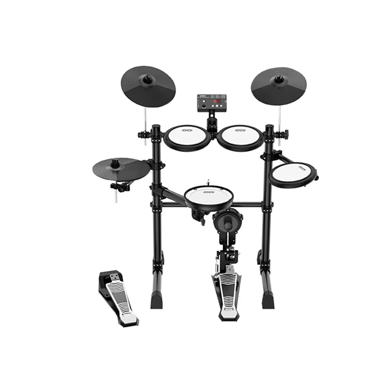 AROMA Professional Electric Drum Set 5 Drums 3 Cymbals Electronic Drum Set children or beginners