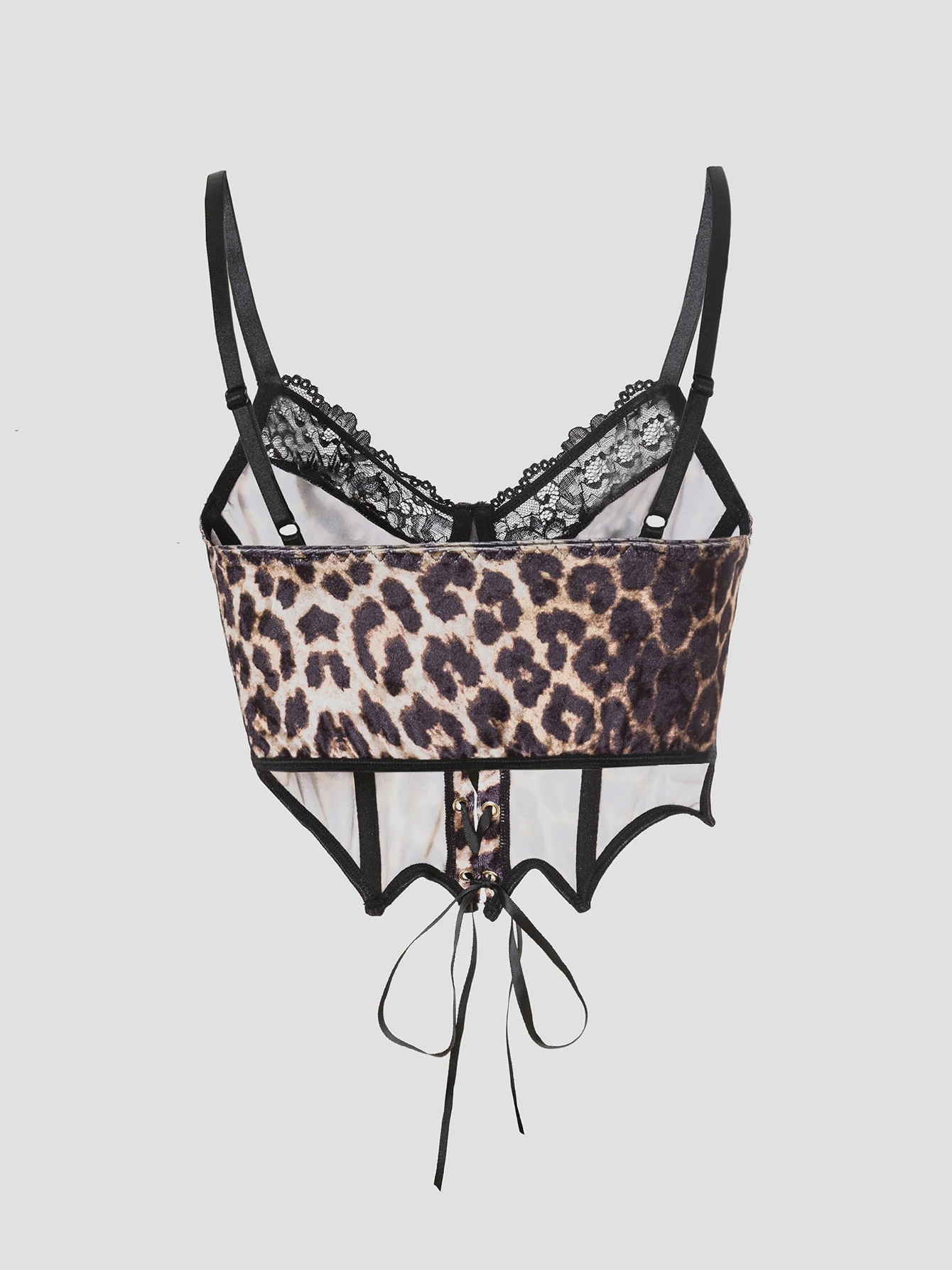 Bengal Stripe Lace Tie Sexy Punk Style Gathered Strap Vest Unique Design Sensual Short Top Inner And Outer Wear